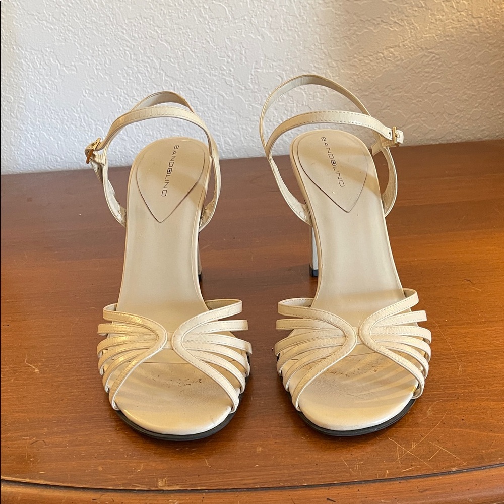 Bandolino Cream Strappy Heels - Picture 2 of 12